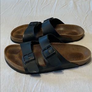 Men’s black Birkenstocks